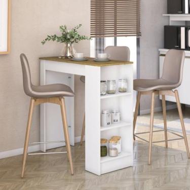 Imagem de Bancada Mesa de Cozinha 90x91,5cm Bologna Yescasa Branco