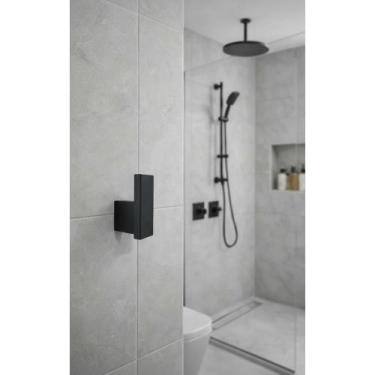 Imagem de 2x Cabide Gancho Preto Aço Inox 304 Premium Banheiro - Congratulations