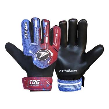 Imagem de Luva Goleiro Campo Poker Training Basic Junior -, Vermelho, Azul, 7
