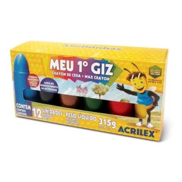 Imagem de Acrilex Giz De Cera meu primeiro 12 cores escolar - Congratulations St