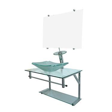 Imagem de Gabinete Incolor 60cm de Vidro+ Torneira Cascata CC38 Dahora