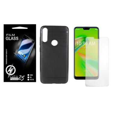 Imagem de Capa Case (Preta) + 2 P Vidro Zenfone Max Shot Zb634kl 6.26 - Cell In