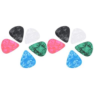 Imagem de Acessórios para instrumentos musicais universais de celulóide 10 unidades para guitarras de 10 unidades coloridas para guitarras acústicas elétricas baixo 0, 46 mm