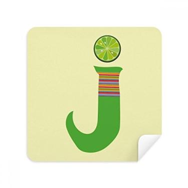 Imagem de J Alphabet Pano de limpeza de tela com estampa de frutas laranjas, tecido de camurça, pacote com 2