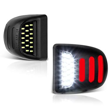 Imagem de VIPMOTOZ Tubo de neon OLED vermelho branco puro LED placa de licença lâmpada de substituição para Cadillac Escalade Chevy Silverado Tahoe Suburban GMC Sierra 1500 2500 3500 Yukon XL