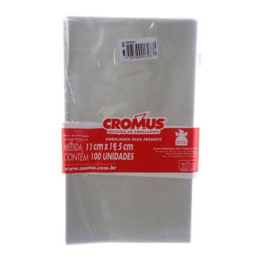 Imagem de Saco PP Polipropileno Incolor 11 x 19,5cm com 100 Unidades Cromus