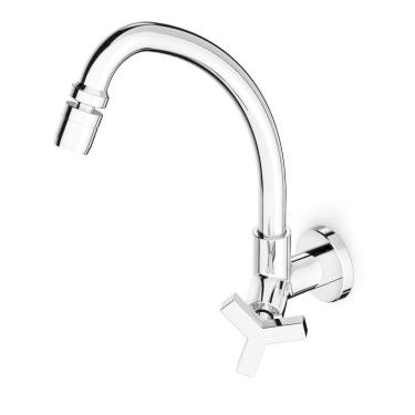 Imagem de Torneira para Cozinha de Parede Bica Móvel Arejador Articulado Up Celite Cromado