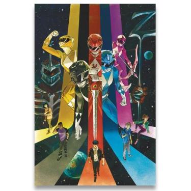 Imagem de Poster Decorativo 42cm X 30cm A3 Brilhante Power Rangers B1 - Bd Net C