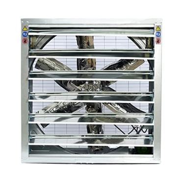 Imagem de Fã exausto Fã de exaustão industrial poderoso, ventilador de ventilação do soprador de fábrica com persianas e guardas automáticos, fã de escapamento de baixo ruído durável para fazenda, estufa, área