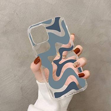 Imagem de Padrão abstrato de redemoinho líquido para iPhone 11 12 pro XS MAX 8 7 6 6S Plus X 5S SE 2020 XR Capa verde grama bege, A7, para iPhone 5 5S SE