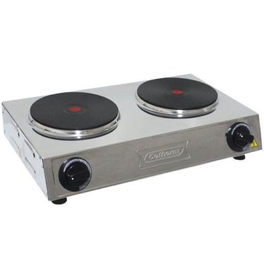 Imagem de Fogão Elétrico Profissional 2 Bocas 180mm 4000W Inox Portátil Mesa Cotherm 2432 Rubi Hot Plate