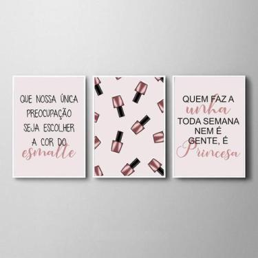 Quadros com Frase Salão de Beleza