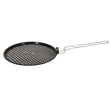 Imagem de Mimo Style Panela Grill Para Churrasqueira 65,5cm, Feita Inteiramente de Aço Inoxidável na Cor Preta. Perfeito Para Separar Carnes, Vegetais ou Legumes do Restante dos Alimentos na Grelha