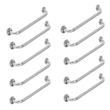 Imagem de Barra Alça De Apoio Inox 50Cm Kit 10 Und Banheiro Corrimao S