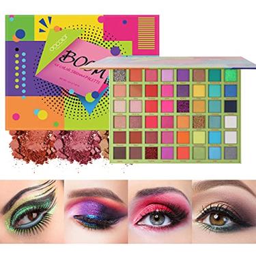 Imagem de docolor Paleta de sombras, paleta de sombras, 48 cores, paleta de sombra, altamente pigmentada, fosca, brilhante, creme, pó neutro, misturável, impermeável, colorida, paleta de maquiagem profissional