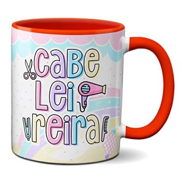 Imagem de Caneca Cabeleireira Profissão Presente Criativo Profissional (Vermelha)