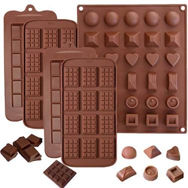 Imagem de Ausplua – Molde de chocolate para chocolate, chocolate de silicone, molde para assar, chocolate quebrado, proteína de silicone antiaderente e barra energética