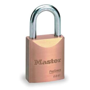 Imagem de MASTER LOCK Cadeado com chave, 25/32", retângulo, dourado