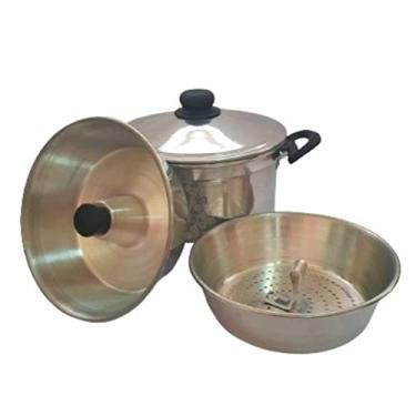 Imagem de Panela Banho Maria 3 Em 1 Vapor Forma Pudim Cuscuz