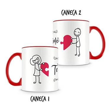 Imagem de Caneca Dupla Personalizada Te amo Mais