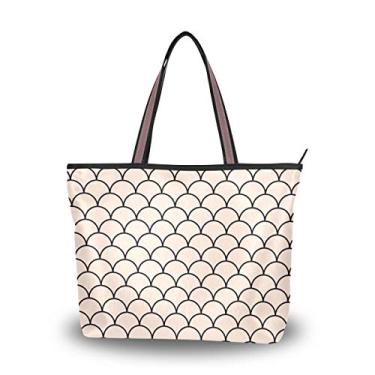 Imagem de Bolsa feminina com alça superior para meninas, estilo sereia, bolsa de ombro, Multicolorido., Medium