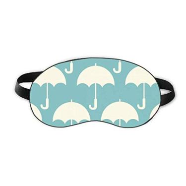 Imagem de Guarda-chuva branco com estampa de clima e proteção de olhos macia para noite