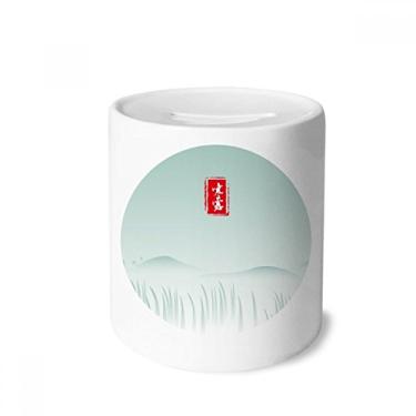 Imagem de DIYthinker Caixa de moedas de cerâmica Cold Dew Twenty Four Solar Term Padrão Dinheiro Cofrinho Presente