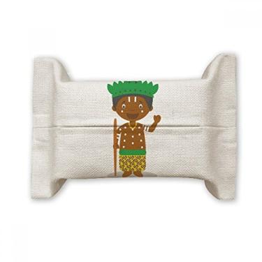 Imagem de Bolsa de linho de algodão preta com desenho do Congo