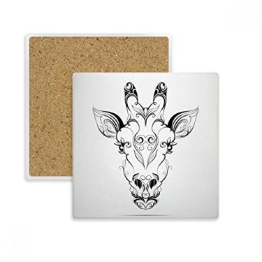 Imagem de Antílope tibetano Animal Retrato Quadrado Porta-copos Caneca Suporte Subplaca Pedra de Isolamento