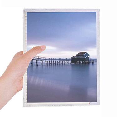 Imagem de Caderno de fotos da natureza Ocean House Water Science com folhas soltas e diário recarregável