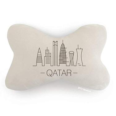 Imagem de DIYthinker Almofada de apoio de cabeça para decoração de pescoço com acabamento de carro do Qatar