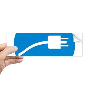 Imagem de DIYthinker Cabo de carregamento azul, cabo de carregamento, adesivo retangular para notebook, decalque de janela