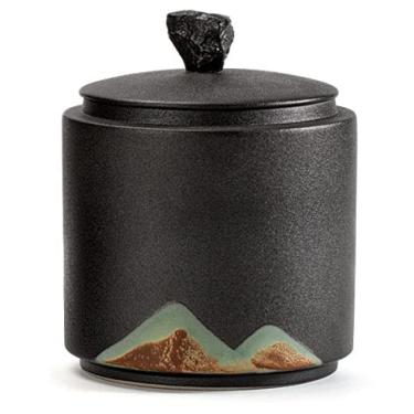 Imagem de Conjunto de chá de cerâmica grossa de 16 cm para uso doméstico, pote de armazenamento de puer, conjunto de chá Kung Fu