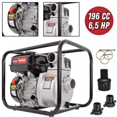 Imagem de Motobomba Kawashima GW-200B Autoescorvante À Gasolina Partida Manual 6,5HP 196cc 4 Tempos 25MCA Com Saída de 2 Polegadas Para Água limpa