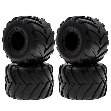 Imagem de CIADAZ Pneus pretos para carro de esteira de controle remoto 4 PCS 72 * 49 mm Substituição para Axial SCX24 FMS FCX24 AX24 1/24 Rodas de carro de caminhão de controle remoto