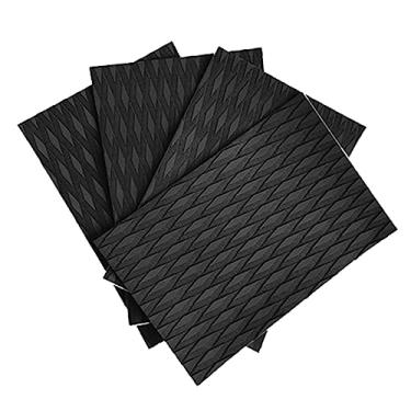 Imagem de Deevoka Almofada de tração antiderrapante para deck 4 peças Folha de espuma EVA Almofada de prancha de surf Faça você mesmo Cortável Folha de decking de barco, PRETO