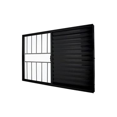 Imagem de Janela Veneziana Abertura Direita Exclusiva 3 Folhas Grade Vidro Liso 100x150cm Crv Portas e Janelas