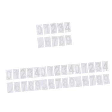 Imagem de Uonlytech 20 Conjuntos Número Da Caixa De Correio Externa Números De Casa Números De Caixa Postal Para Fora Adesivos De Números De Endereço Portão Vinil Porta À Prova D'água Branco