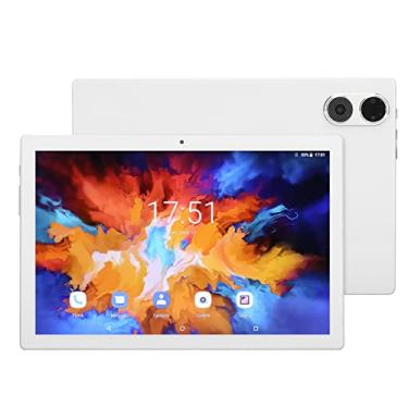 Imagem de Tablet para celular 4G LTE, tablet de 10,1 polegadas, 2,4 G, 5G, WiFi, alto-falantes HiFi tipo C, carregamento Octa Core 512 GB, expansível para trabalho para escritório (branco)