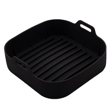 Imagem de LYOR - Forma Quadrada de Silicone para Air Fryer Preta 16cm x 5,5Cm