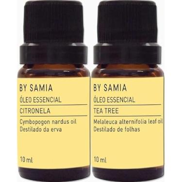 Imagem de KIT 2 Óleos Essenciais By Samia Puros e Naturais - Escolha Entre Diversas Fragrancia ex. Tea Tree, Menta Piperita, Lavanda, Alecrim e Muito Mais. (Tea Tree + Citronela)