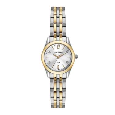 Imagem de Relógio Mondaine Prata Dourado Feminino 32587LPMVBE3 21cm