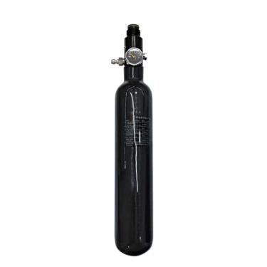 Imagem de TUXING 4500psi Cilindro de Fibra de Carbono PCP Tanque de Ar 0,5L Cilindro Composto Aprovado CE com Válvula Reguladora de Paintball Pressão de Saída: 1800psi-M18*1,5