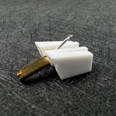 Imagem de Ponta transparente da agulha do diamante para o Stylus Tenorel  N 2001 D  D100 dourado  Gramophone