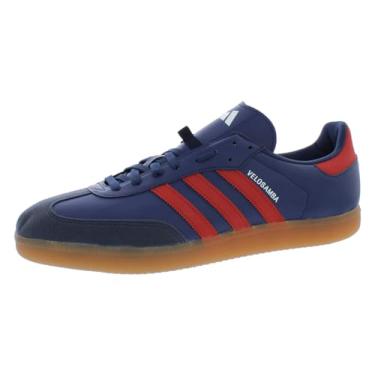 Imagem de adidas Tênis de ciclismo unissex adulto The Velosamba, Team Navy Blue/Better Scarlet/Cloud White, 14 Women/13 Men