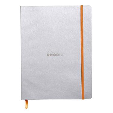 Imagem de Rhodia Rhodiarama Caderno de capa macia – 80 folhas forradas – 24 x 18 cm – Capa prata, 117501C