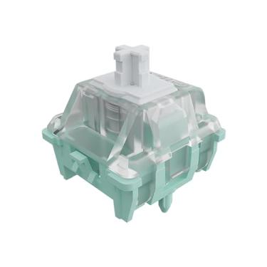 Imagem de kutethy Gateron Interruptores magnéticos de teclado jade, pré-lubrificados de fábrica, pré-lubrificados, configurando livremente, interruptores de teclas pré-viagem para teclado mecânico (72 peças)