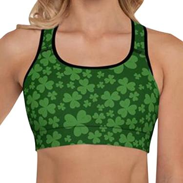 Imagem de Camiseta feminina estilo nadador com estampa gráfica para sair, plus size, sem mangas, sexy, blusa de verão, blusa rodada, colete formal, Verde, GG