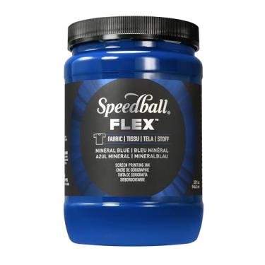Imagem de Speedball Tinta de impressão em tela de tecido flexível, 947 g, azul mineral para impressão de camiseta e serigrafia, nova para 2023