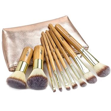 Imagem de Pincéis de maquiagem Matto conjunto de 9 pincéis de maquiagem com bolsa de maquiagem para viagem